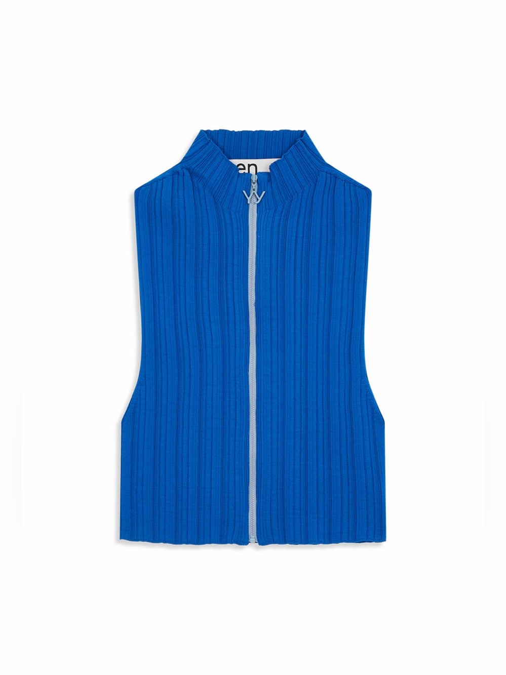 NWT OPEN YY PLEATED ZIP KNIT VEST, BLUE SIZE 3